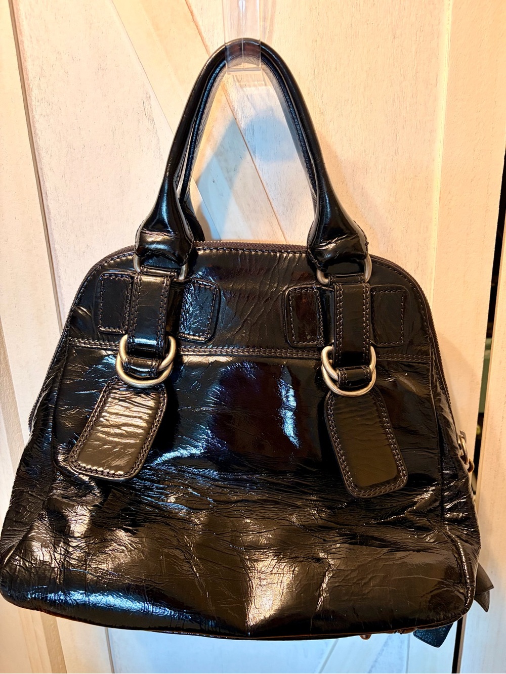 Chloe Patent Leather Top Handle Bag - Picture 3 of 11